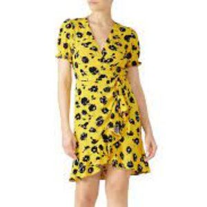 DVF Emilia Wrap Dress Goldenrod